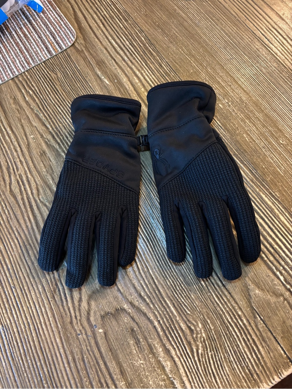 Spyder Womenโs Black Winter Tech Gloves